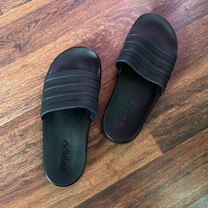 Black adidas Adilette Comfort Slides